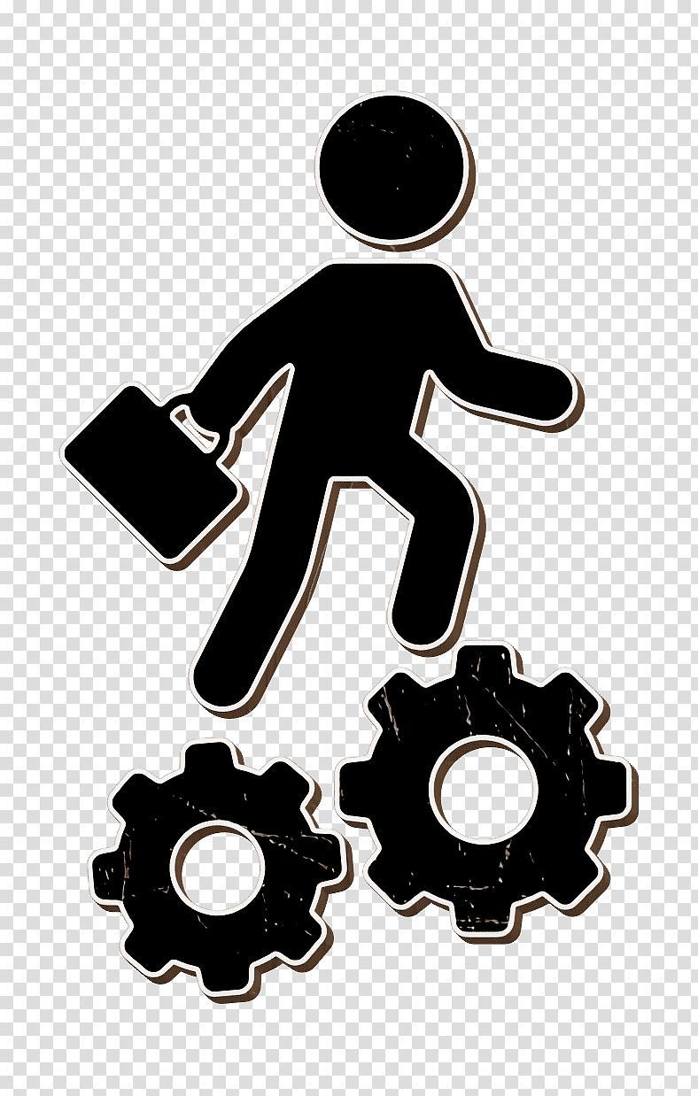 business icon Man With Solutions icon Triumphs icon, Worker Icon, Logo, Symbol, Wav transparent background PNG clipart