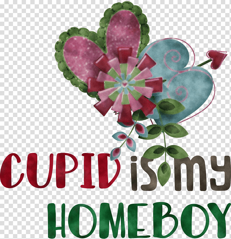 Cupid Is My Homeboy Cupid Valentine, Valentines, Flower, Leaf, Petal, Meter, Plants transparent background PNG clipart