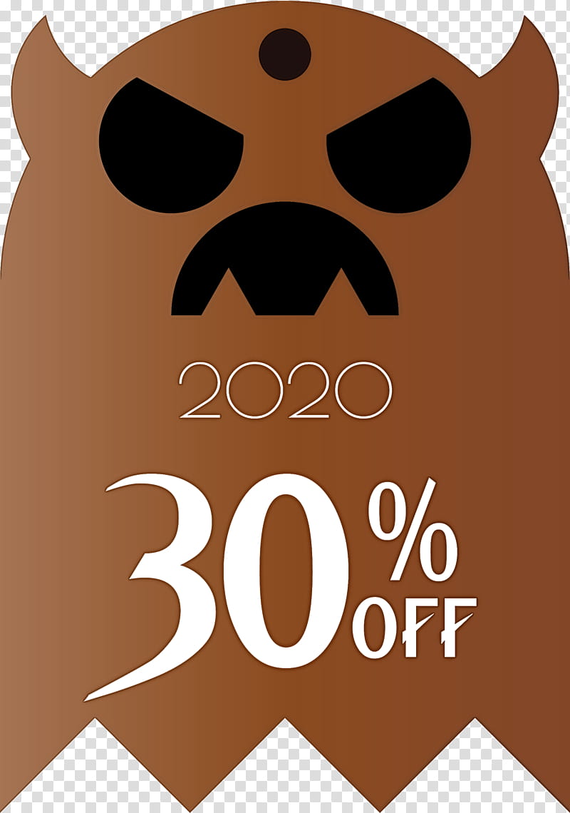 Halloween Discount 30% Off, 30 Off, Dog, Snout, Meter transparent background PNG clipart