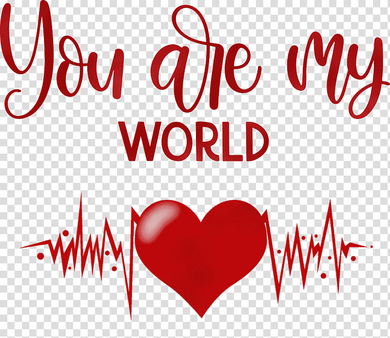 sticker blog drawing, You Are My World, Valentine, Valentines, Watercolor, Paint, Wet Ink transparent background PNG clipart