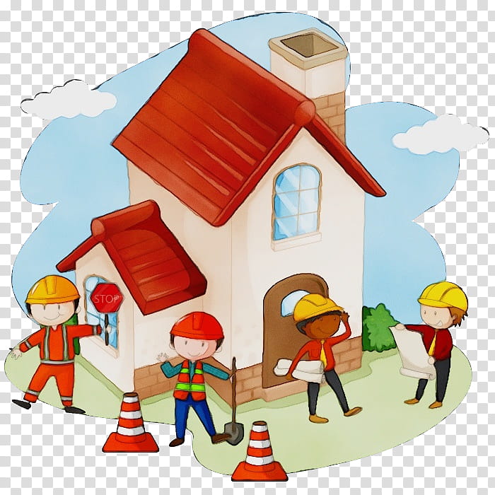 Real Estate, Construction, House, Building, Home Construction, Construction Worker, Housebuilding, Cartoon transparent background PNG clipart