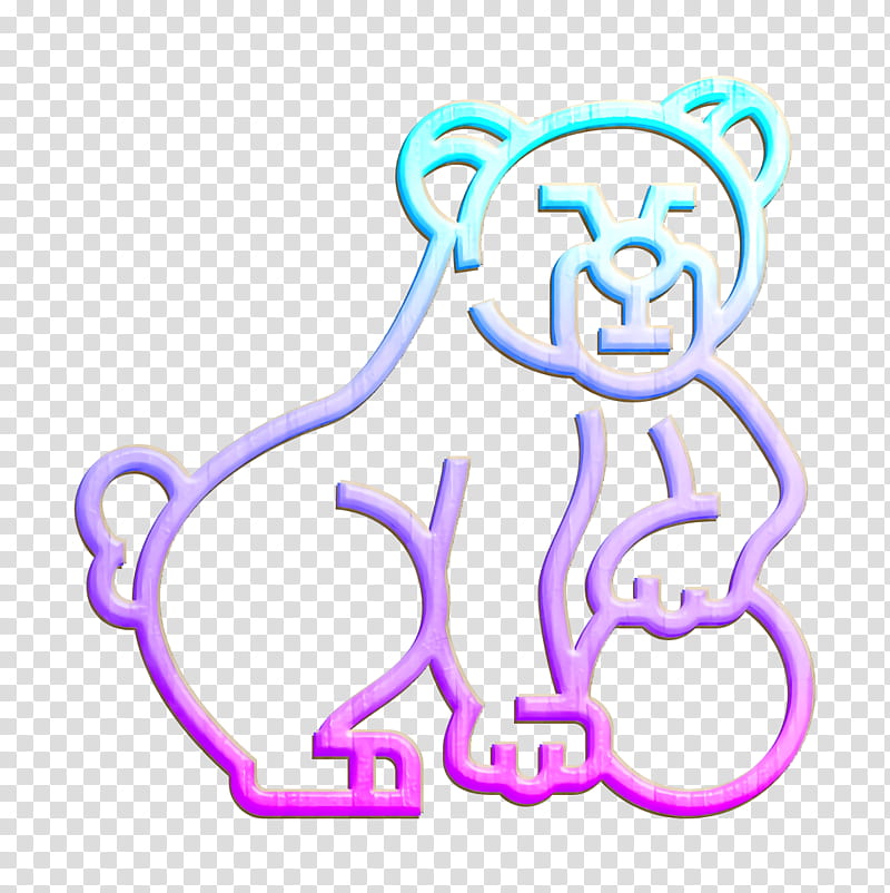 Wild life icon Bear icon Circus icon, Meter, Animal Figurine, Purple, Line, Area, Jewellery, Human Body transparent background PNG clipart