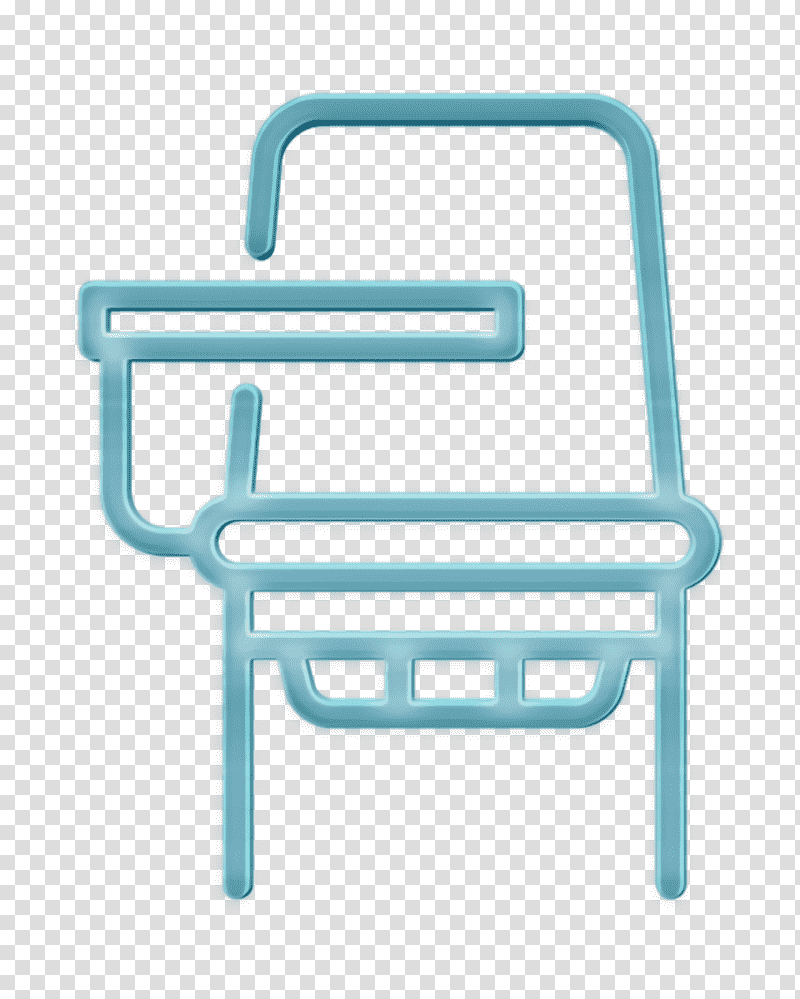Desk chair icon Student icon High School Set icon, Furniture, Couch, Garden Furniture, Office Chair, Table, School transparent background PNG clipart