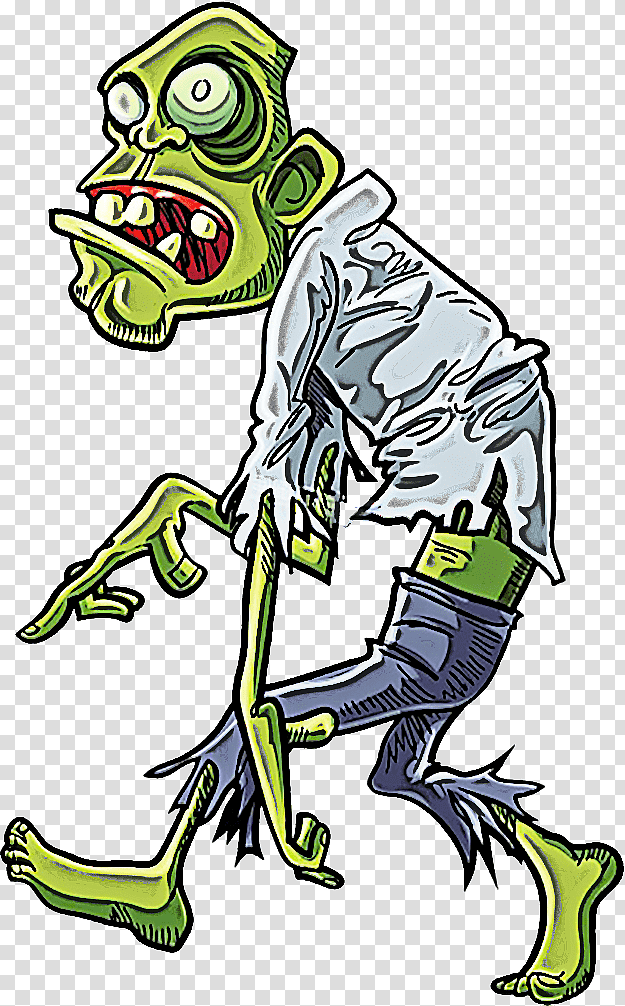 alamy cartoon amphibians harassment zombie, man in white and black long sleeve shirt with green mask illustration, Character, Cover Art transparent background PNG clipart