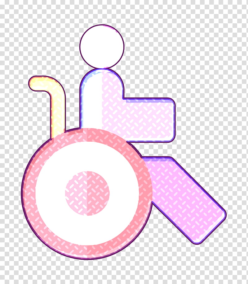 Disabled icon Wheelchair icon Disabled People Assistance icon, Pink, Circle, Symbol, Magenta, Logo transparent background PNG clipart
