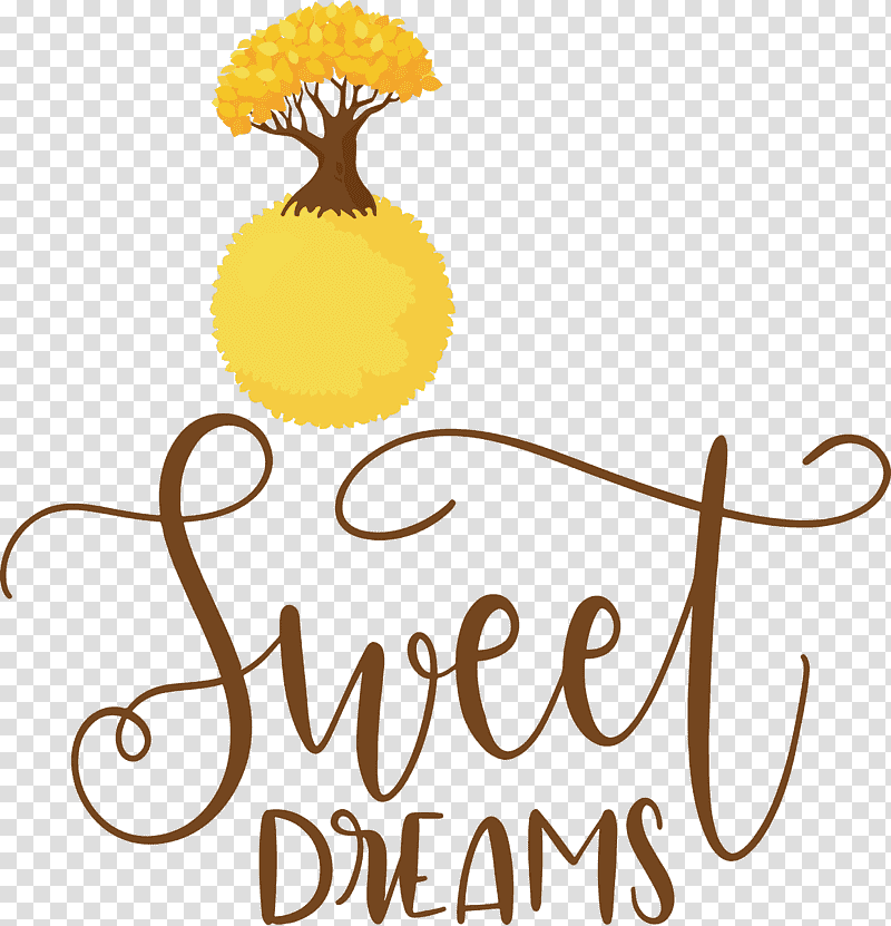 Sweet Dreams Dream, Logo, Flower, Yellow, Meter, Line, Happiness transparent background PNG clipart