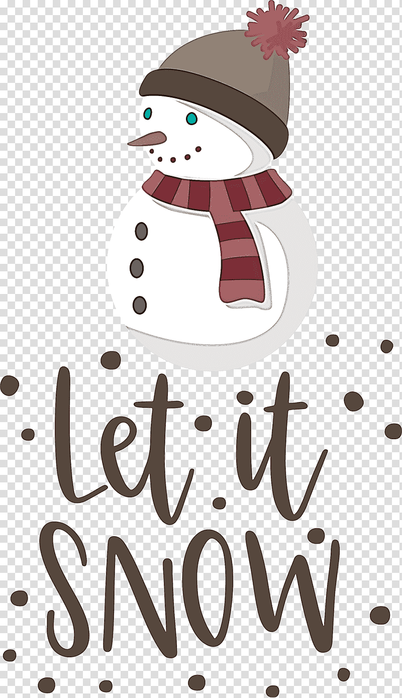 Let it Snow Snow Snowflake, Logo, Cartoon, Character, Meter, Snowman, Christmas Day transparent background PNG clipart