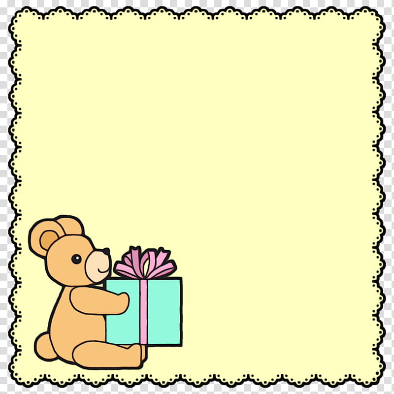 yellow teddy bear clipart borders