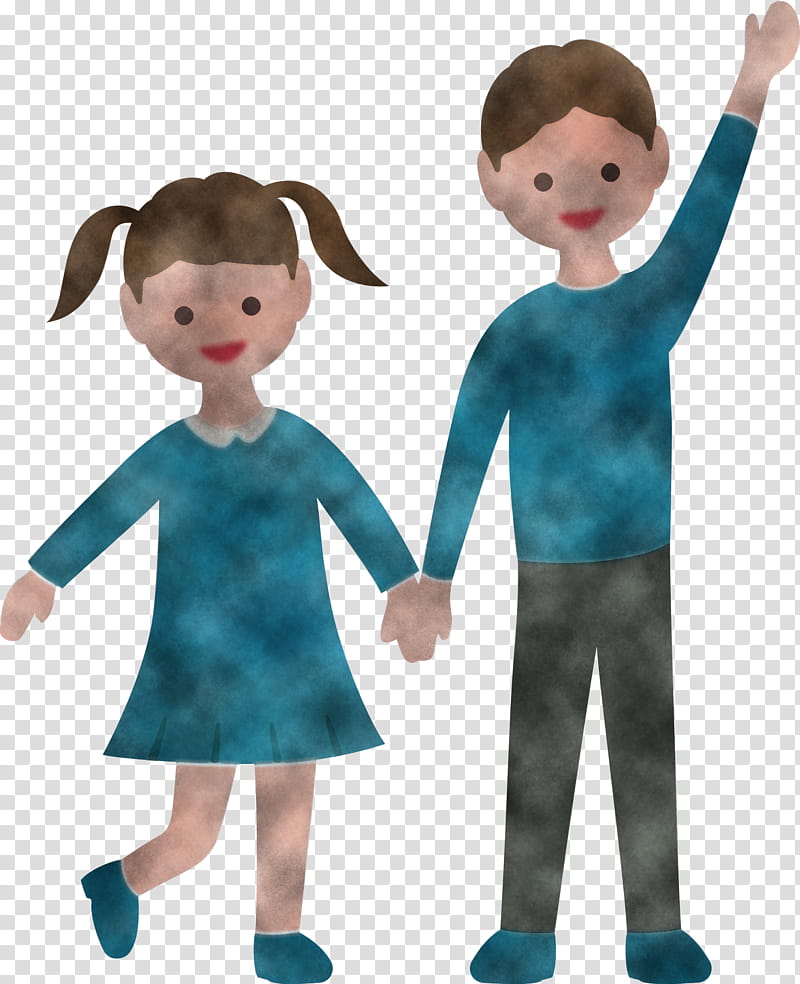brother sister boy, Girl, Children, Doll, Stuffed Toy, Outerwear, Costume, Character transparent background PNG clipart