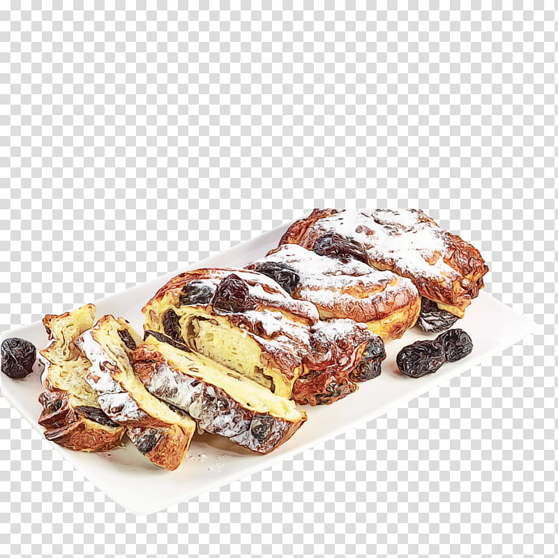 stollen danish pastry danish cuisine flavor, Watercolor, Paint, Wet Ink transparent background PNG clipart