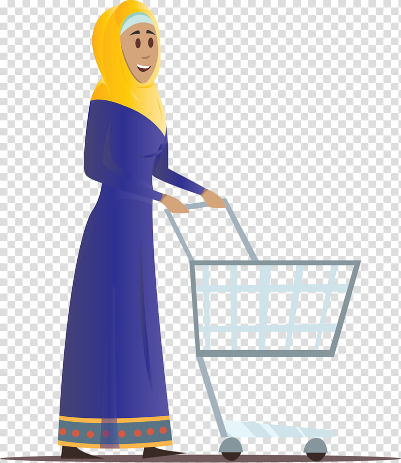 Arabic Woman Arabic Girl, Cartoon, Standing, Electric Blue transparent background PNG clipart