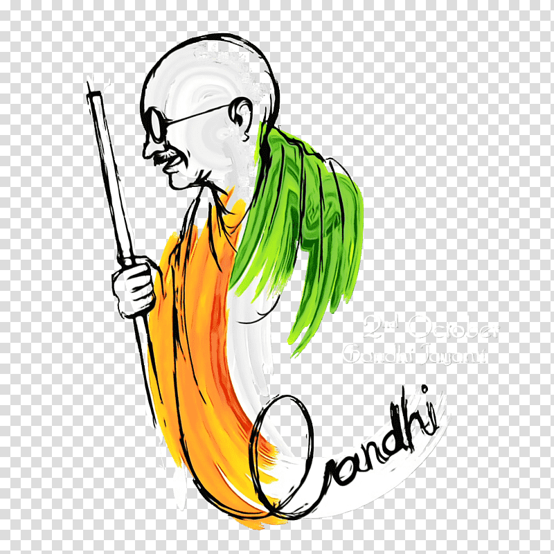 Gandhi Jayanti is a national holiday in India celebrated on 2nd October  with hindi calligraphy. Paper absract line art drawing isolated. Stock  Vector | Adobe Stock