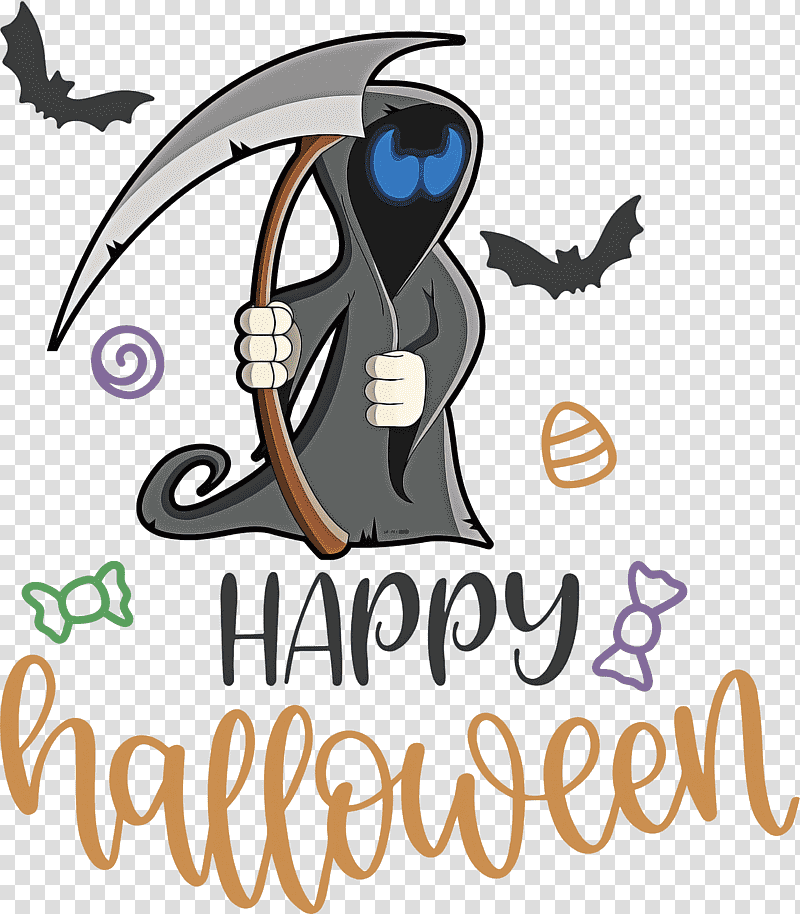Happy Halloween, Cartoon, Father Time, Drawing, Character, Free, Logo transparent background PNG clipart