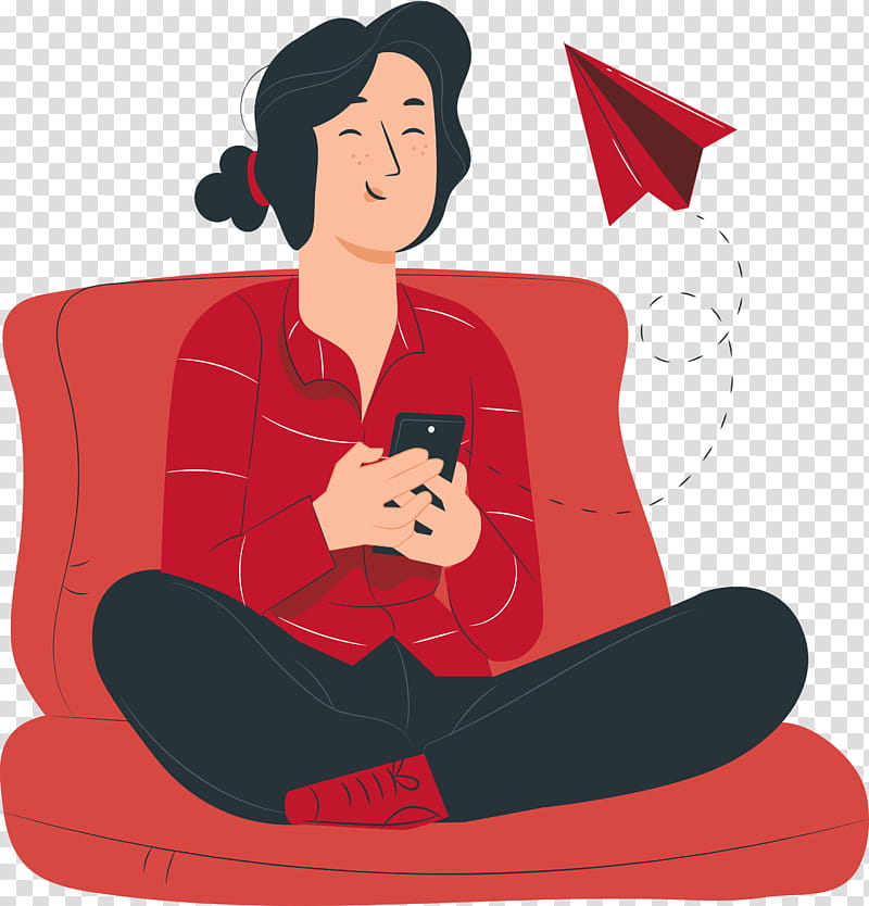 girl playing mobile phone, Instagram, Like Button, Iran, Cartoon, Sitting, Shoe, Professional transparent background PNG clipart