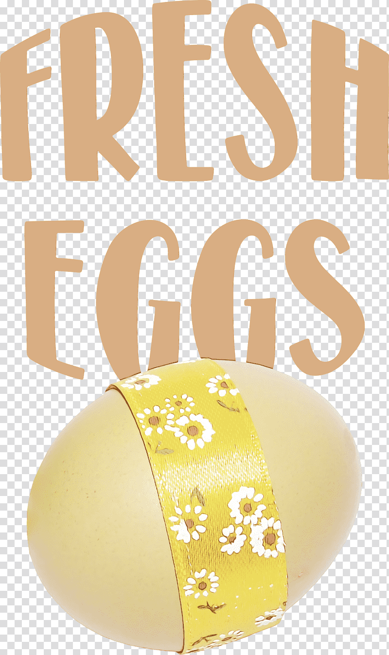 yellow meter font, Fresh Eggs, Watercolor, Paint, Wet Ink transparent background PNG clipart