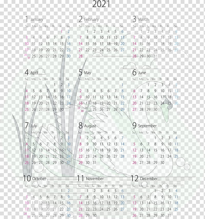 calendar system calendar year kalender 2018 fuji cemetery, 2021 Yearly Calendar, Printable 2021 Yearly Calendar Template, 2021 calendar, Year 2021 Calendar, Watercolor, Paint, Wet Ink transparent background PNG clipart