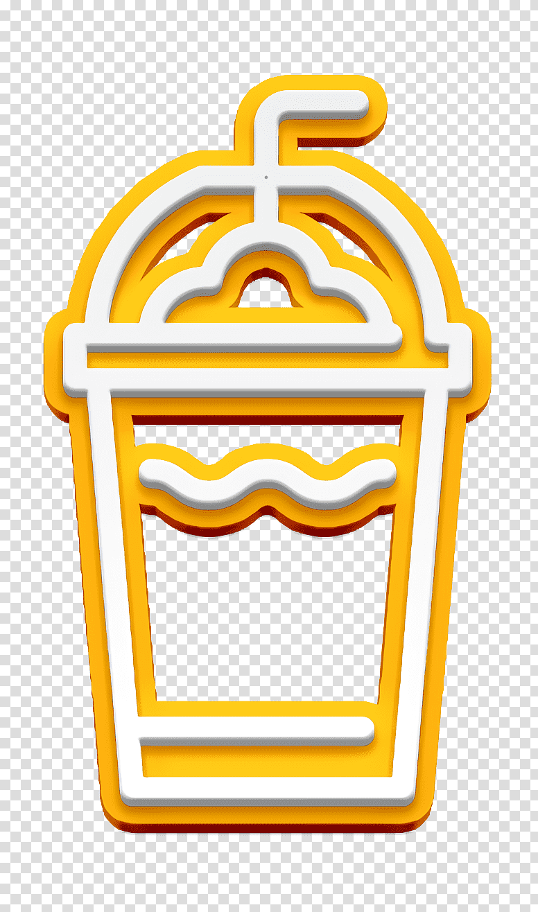 Frappe icon Coffee Shop icon Food icon, Yellow, Meter, Line, Symbol, Geometry, Mathematics transparent background PNG clipart