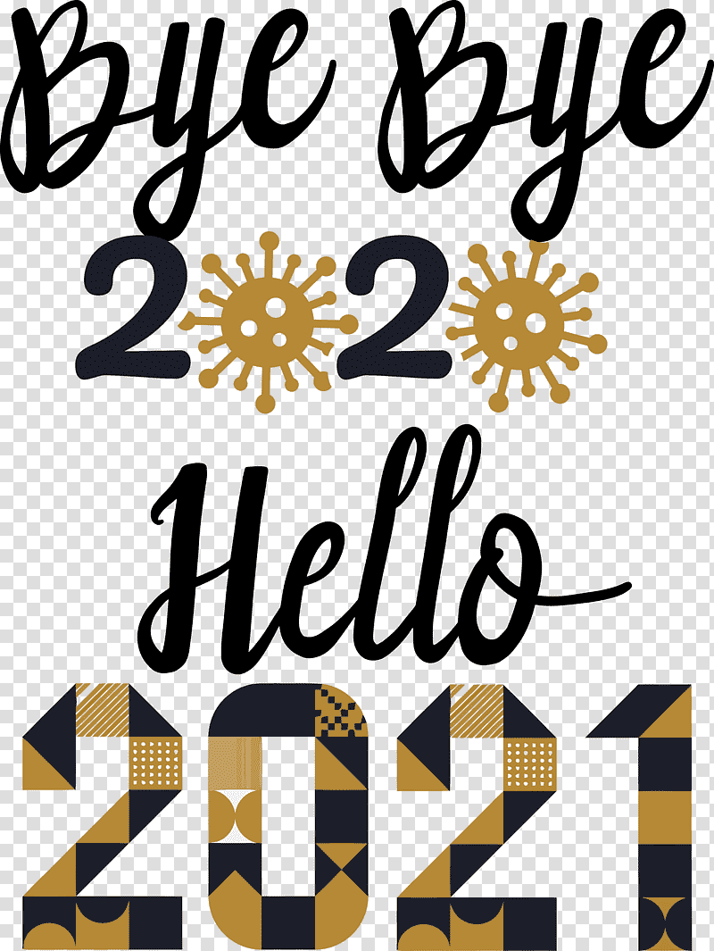 Hello 2021 New Year, Logo, Yellow, Line, Meter, Recreation, Mathematics transparent background PNG clipart