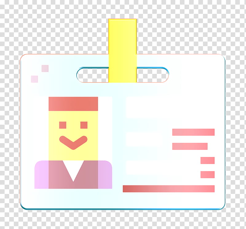 Id card icon Newspaper icon Professions and jobs icon, Pink, Text, Red, Yellow, Line, Rectangle, Magenta transparent background PNG clipart