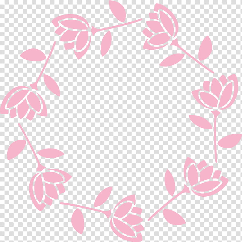 pink leaf pedicel plant petal, Floral Frame, Flower Frame, Nature Frame, Watercolor, Paint, Wet Ink, Heart transparent background PNG clipart