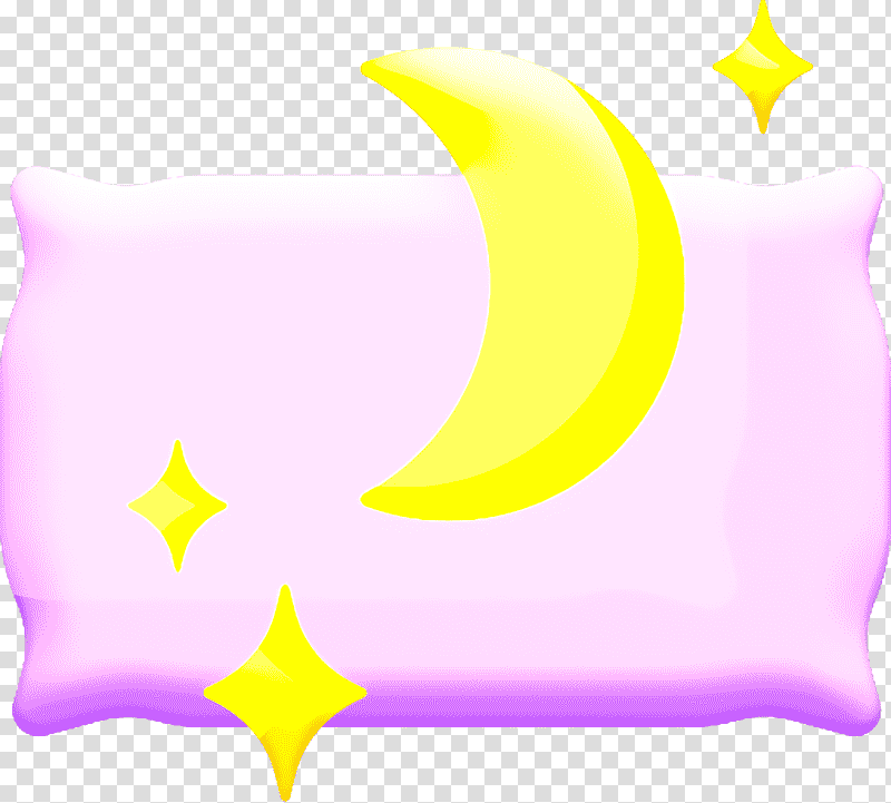 Sleep icon Active Lifestyle icon Healthy icon, Yellow, Violet, Crescent, Meter, Flower transparent background PNG clipart