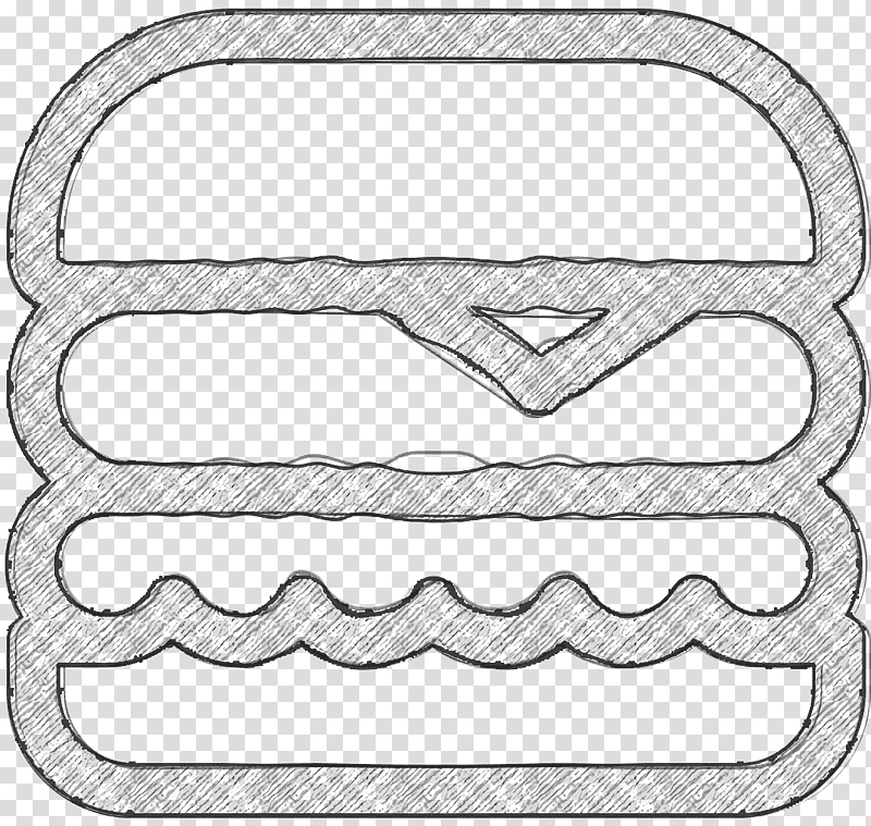 Burger icon Hamburguer icon Barbecue icon, Black And White
, Line Art, Car, Meter, Household Hardware, Mathematics transparent background PNG clipart