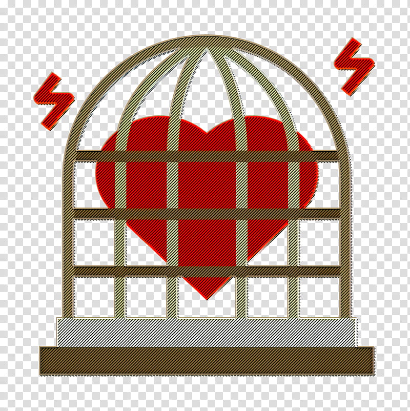 Heart icon Cage icon Punk Rock icon, Red, Arch, Architecture transparent background PNG clipart
