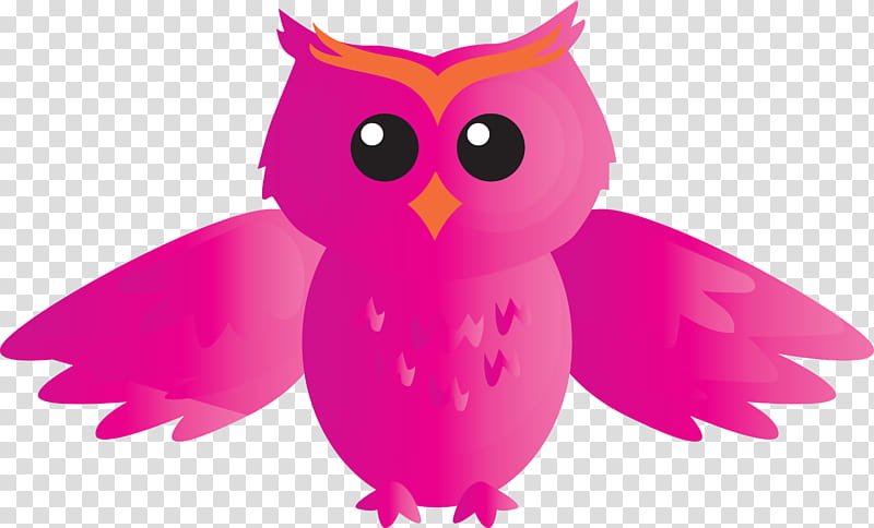 owl bird pink bird of prey, Watercolor Owl, Cartoon, Purple, Magenta, Violet, Wing, Animation transparent background PNG clipart