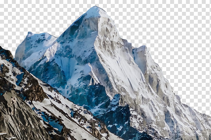 mount scenery terrain mountain range glacier massif, Watercolor, Paint, Wet Ink, Nunatak, Geology, Arete M Pte Ltd, Elevation transparent background PNG clipart