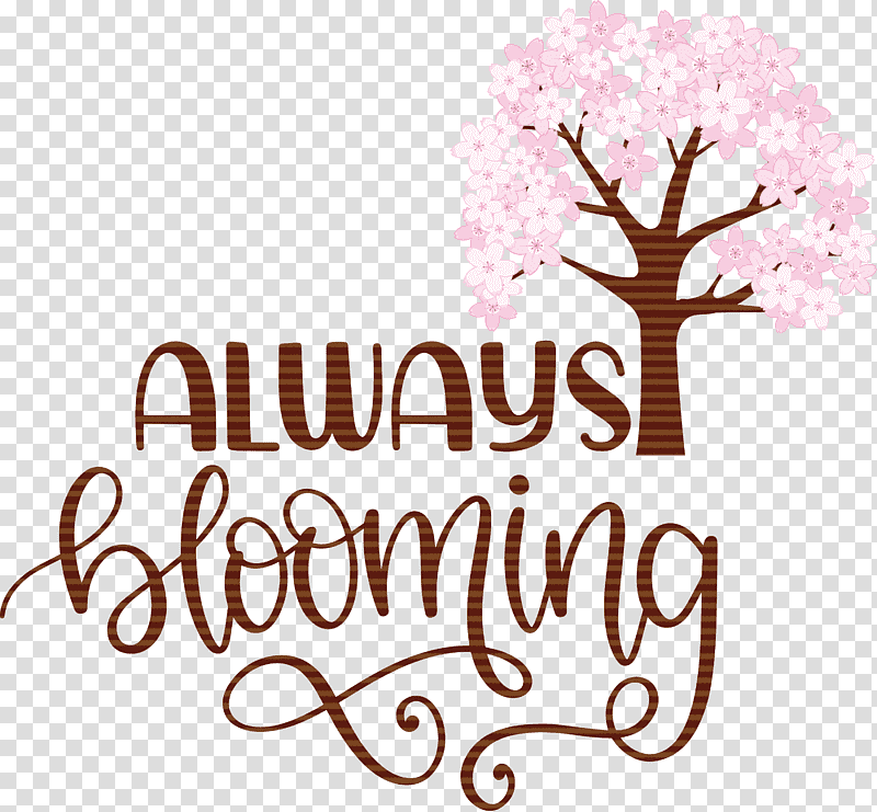 Always Blooming Spring Blooming, Spring
, Logo, Flower, Meter, Mtree, Branching transparent background PNG clipart