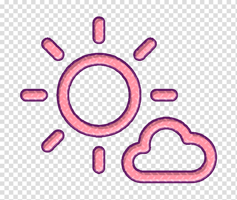 Partialy Cloudy icon Weather Linear icon Sun icon, Abstract Art, Creativity, Cartoon, Logo transparent background PNG clipart