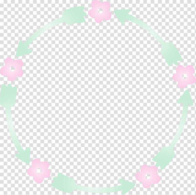 pink body jewelry circle, Flower Frame, Floral Frame, Sping Frame, Watercolor, Paint, Wet Ink transparent background PNG clipart