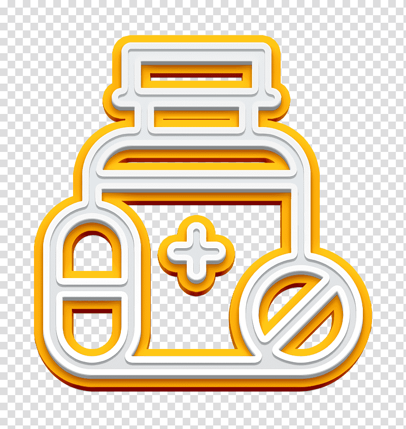 Drug icon Charity icon Medicine icon, Yellow, Meter, Line, Symbol, Mathematics, Geometry transparent background PNG clipart
