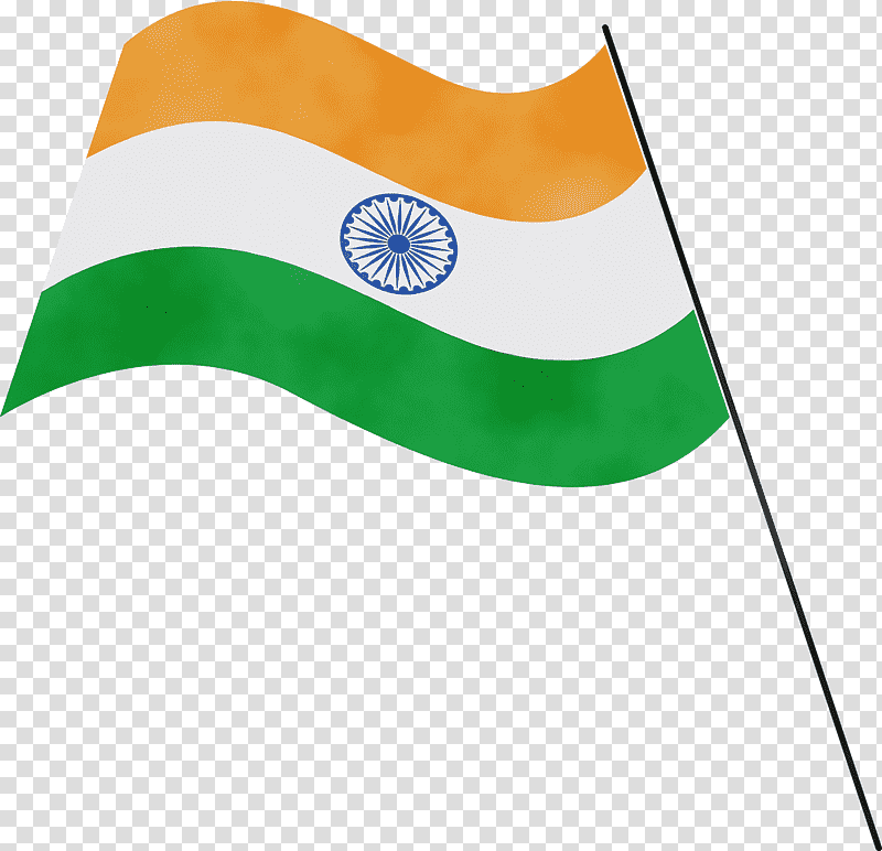 Flag of India, Indian Independence Day, Watercolor, Paint, Wet Ink, Republic Day, January 26 transparent background PNG clipart
