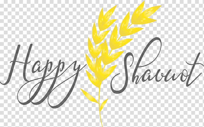 text font yellow calligraphy line, Happy Shavuot, Shovuos, Watercolor, Paint, Wet Ink, Logo transparent background PNG clipart