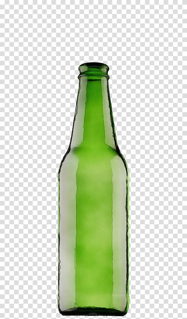 bottle green glass bottle beer bottle drinkware, Watercolor, Paint, Wet Ink, Wine Bottle, Tableware, Home Accessories transparent background PNG clipart