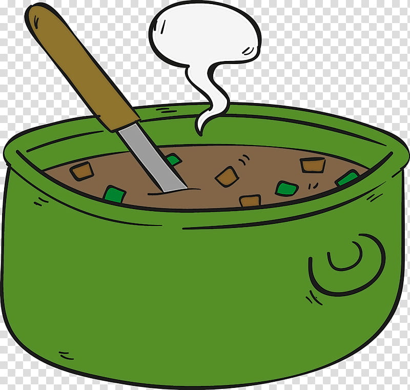 Line art cookware and bakeware drawing cartoon cauldron, Kitchen ...