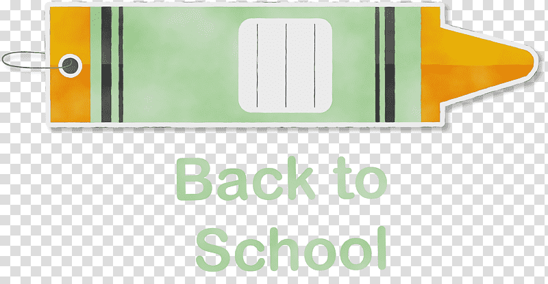 logo font yellow line meter, Back To School, Watercolor, Paint, Wet Ink, Snack, Box transparent background PNG clipart