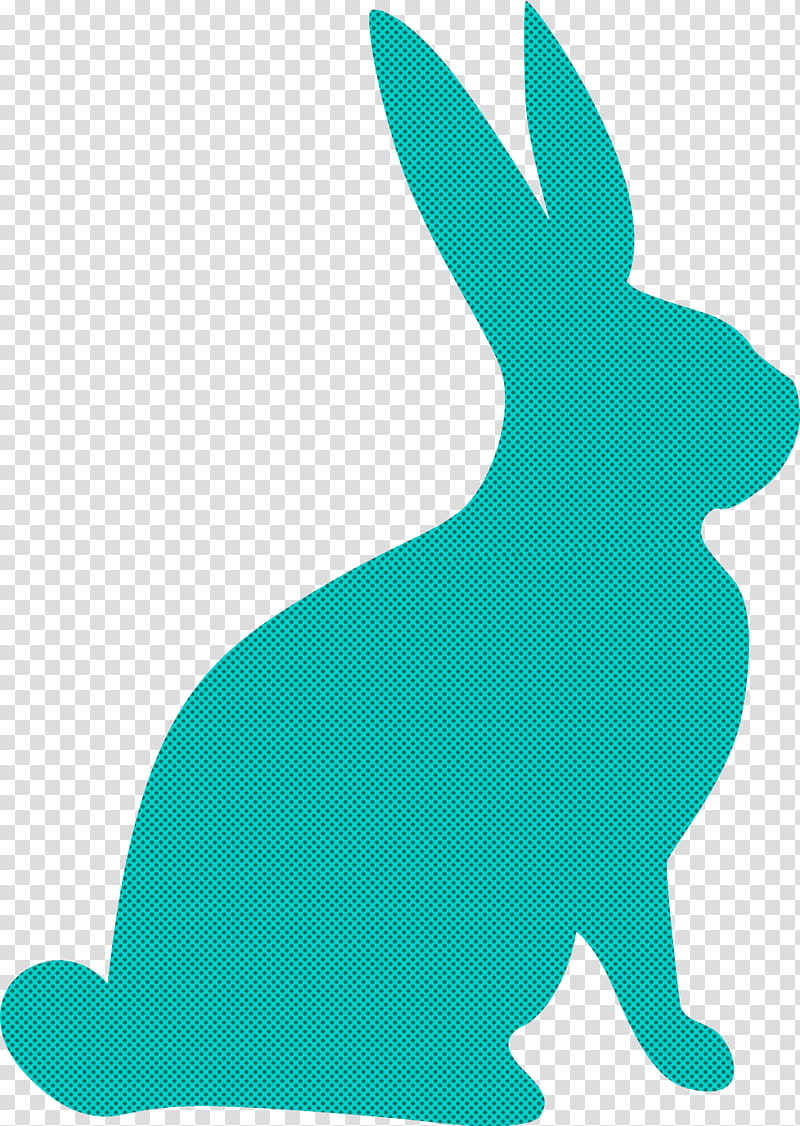 Easter bunny Easter Day Rabbit, Green, Turquoise, Teal, Rabbits And Hares, Aqua, Tail, Animal Figure transparent background PNG clipart
