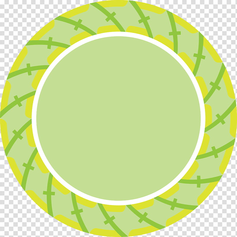 Circle Frame, Green, Dishware, Plate, Yellow, Tableware, Oval, Serveware transparent background PNG clipart