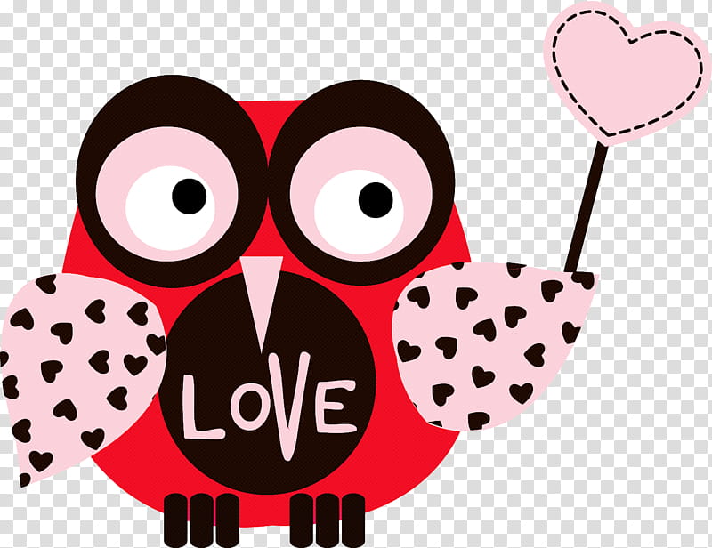 Valentine's day, Pink, Owl, Love, Valentines Day, Heart transparent background PNG clipart