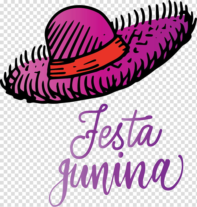 Festas Juninas Brazil, Logo, Hat, Pink M, Line, Meter transparent background PNG clipart