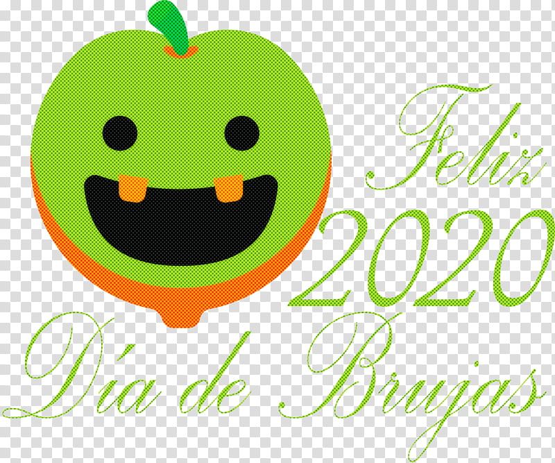 Feliz Día de Brujas Happy Halloween, Smiley, Fenacoven, Green, Meter, Fruit transparent background PNG clipart