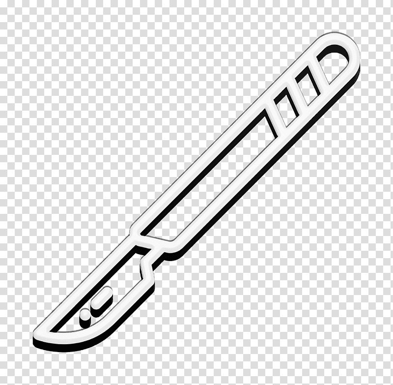 Scalpel icon Medical Set icon, Sports Equipment, Car, Line, Meter, Material, Mathematics transparent background PNG clipart