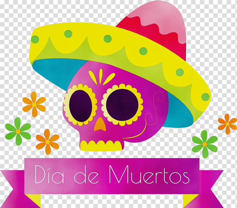 Christmas Day, Day Of The Dead, Dia De Muertos, Dia De Los Muertos, Watercolor, Paint, Wet Ink, Royaltyfree transparent background PNG clipart