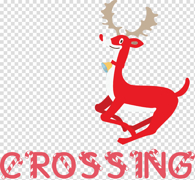 Deer Crossing Deer, Reindeer, Rudolph, Christmas Day, Santa Claus, Moose, Santa Clauss Reindeer transparent background PNG clipart