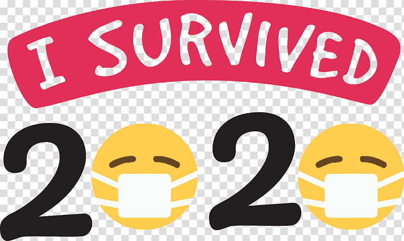 I Survived I Survived 2020 Year, Smiley, Emoticon, Logo, Yellow, Line, Happiness transparent background PNG clipart