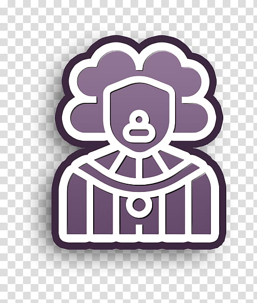 Clown icon Jobs and Occupations icon, Purple, Violet, Logo, Label transparent background PNG clipart