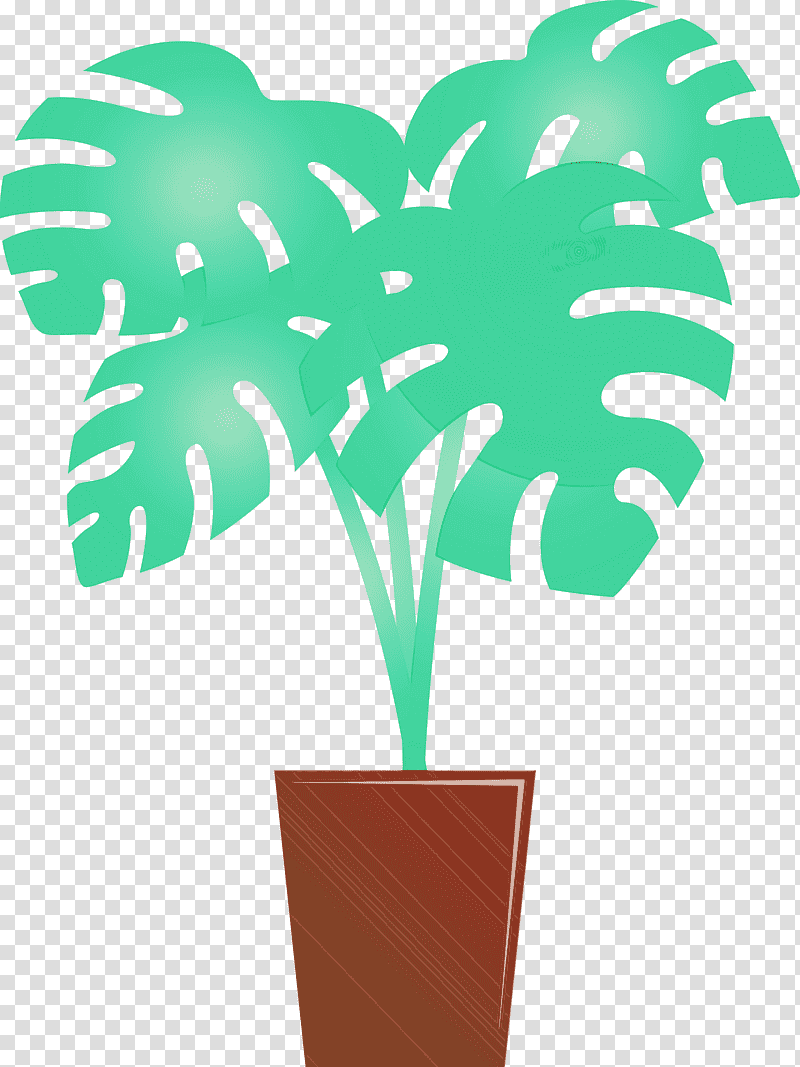 Palm trees, Monstera, Tropical Leaf, Watercolor, Paint, Wet Ink, Plant Stem transparent background PNG clipart