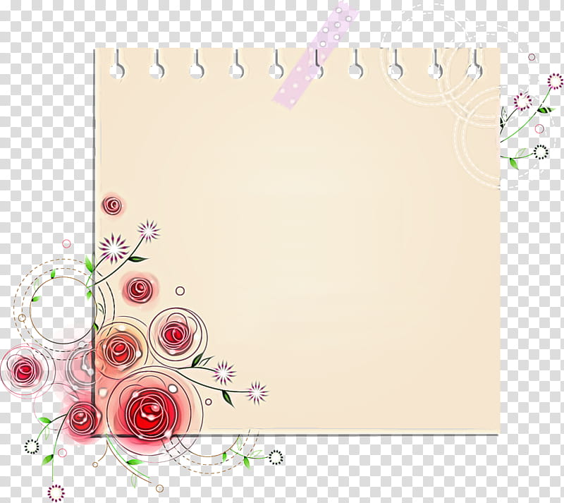 flower Rectangular frame floral Rectangular frame, Pink, Heart, Paper Product, Envelope, Greeting Card transparent background PNG clipart